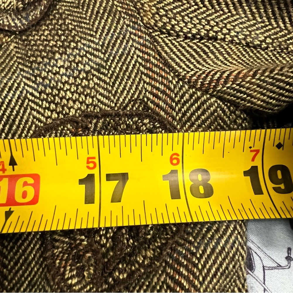 Coldwater Creek Brown Tweed Embroidered Blazer with Rust Lining - Picture 6 of 11